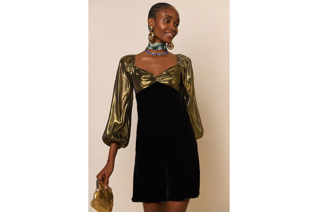 Next black sale and gold dress